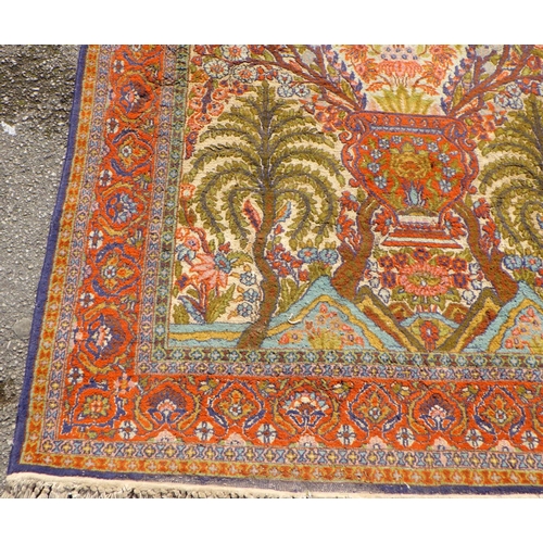 895 - A foliate pattern rug, 190cm x 123cm (a/f)
Sold on behalf of the Terry family York (Terry's Chocolat... 