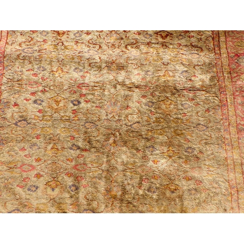 899 - A floral pattern rug with red border, 220cm x 147cm (a/f)
Sold on behalf of the Terry family York (T... 