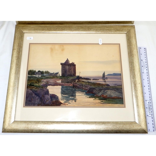 207 - A pair of Scottish interest watercolour landscapes, both bearing signature 