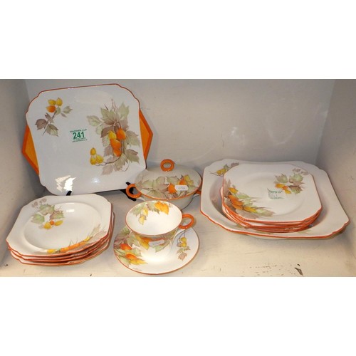 236 - A 1930's Shelley Art Deco part tea set 