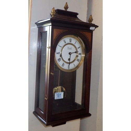 181 - A Comitti inlaid wall clock