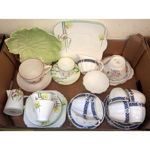 193 - Three boxes of misc ceramics and glass ware (3)