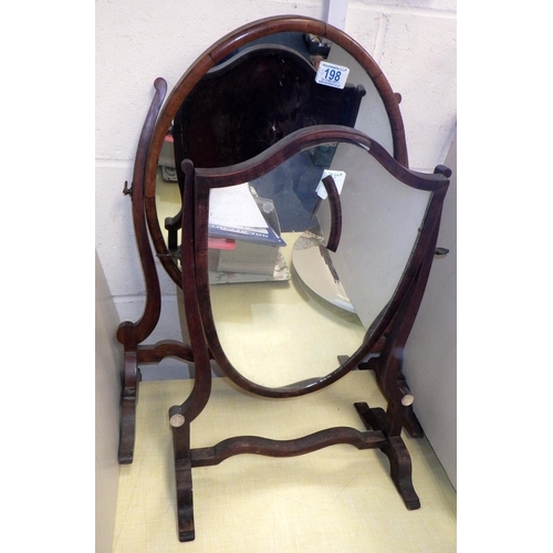 198 - Two 19thC toilet mirrors AF