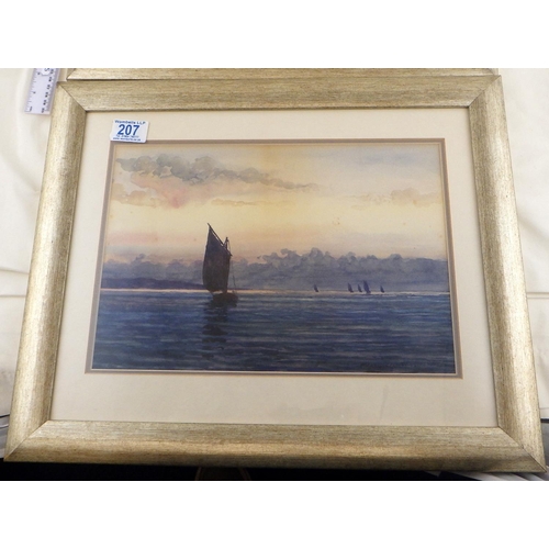 207 - A pair of Scottish interest watercolour landscapes, both bearing signature 