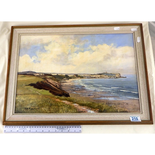 210 - Don Micklethwaite Scarborough oil on board 59 x 44cm inc frame