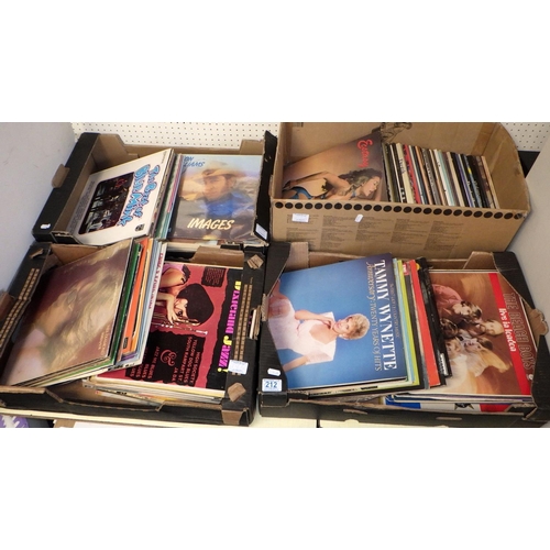 212 - Four boxes of mainly pop Lps (4)