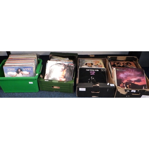 220 - Four boxes of mainly pop Lps (4)