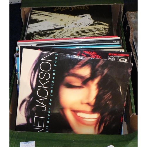 220 - Four boxes of mainly pop Lps (4)