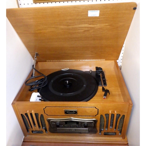 223 - A Plus-a Gram junior B cased record player together with a modern record player (2)