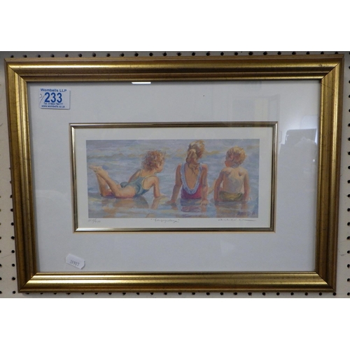 233 - Three Lucelle Raad seaside prints, two pencil signed (3)