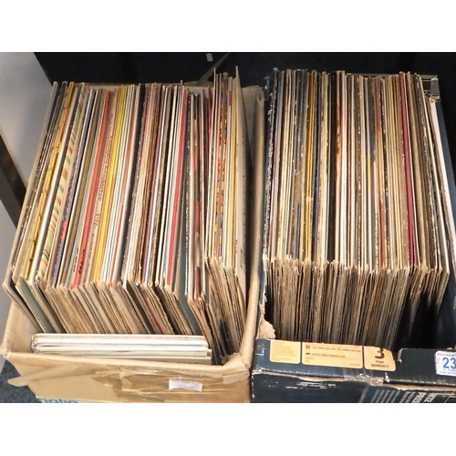 237 - Two boxes of mainly pop & musical Lps (2)