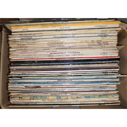 237 - Two boxes of mainly pop & musical Lps (2)