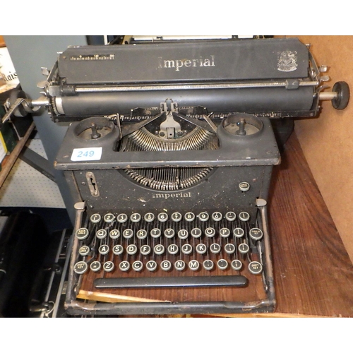 249 - An Imperial typewriter together with a Hermes 305 typewriter (2)