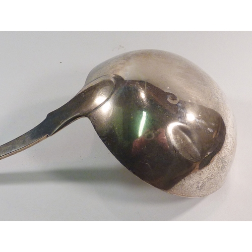 2 - A Victorian Scottish silver ladle, James McKay, Edinburgh, 1843.  340mm long / 240g