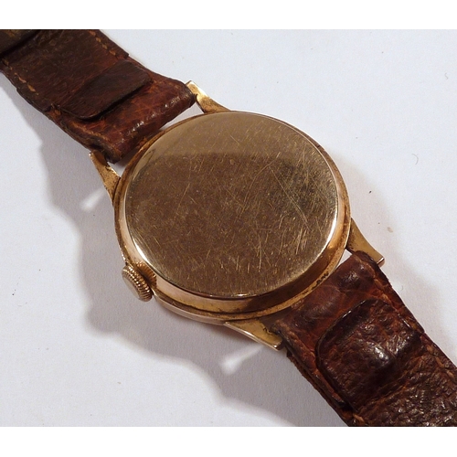 37 - A Trebex  mid-sized wristwatch comprising a Swiss lever movement within a 9ct gold case having fixed... 