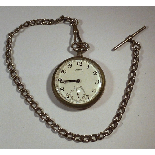 41 - A British Railways / BR (S) pocket watch signed Limit with a Cortebert keyless wind lever movement. ... 