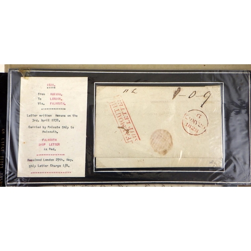 301 - WITHDRAWN - Postage History: a collection of pre-stamp postal covers, late 18th cent and later, most... 
