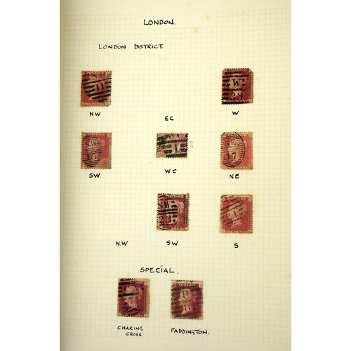 303 - Postal History: a collection of predominantly Penny Red stamps, incl non-perforated examples.