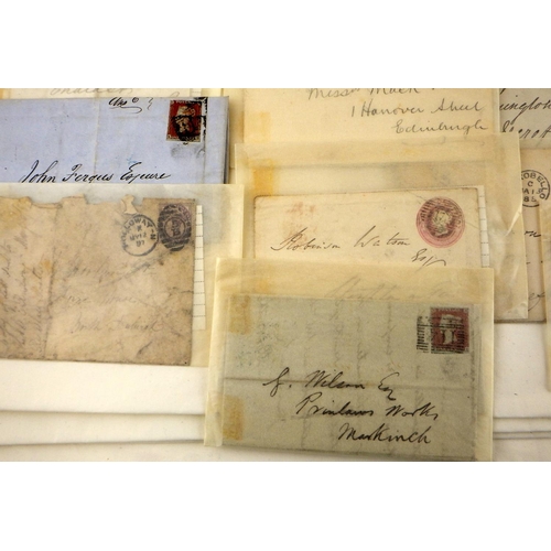 304 - WITHDRAWN - Postal History: a collection of Victorian stamp covers, many Penny Reds incl non-perfora... 
