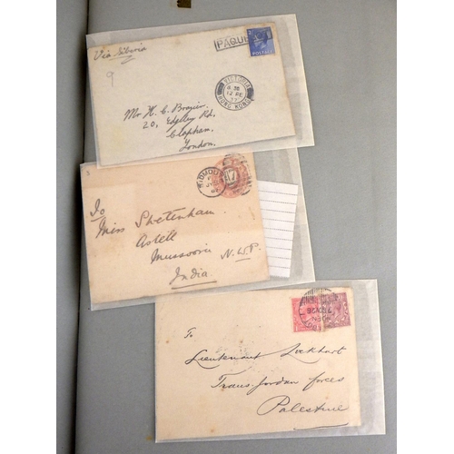 305 - Postal History: a collection of stamp covers, most 20th cent British, contained in two brown filing ... 