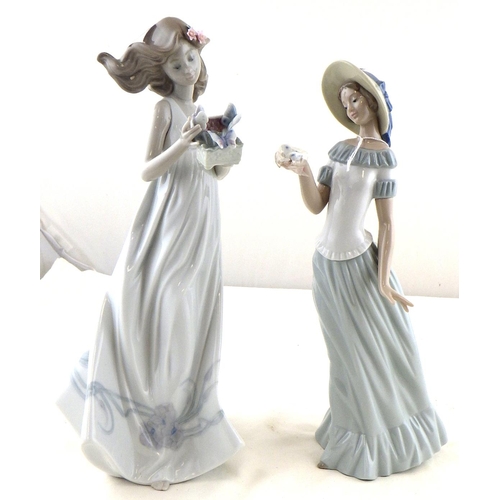 260 - Two Lladro Privilege figures of a girl together with two further AF Lladro figures (4)