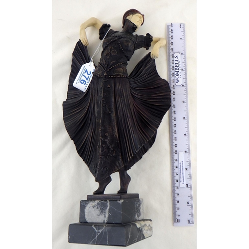 276 - A modern resin Art Deco style figure 33cm tall