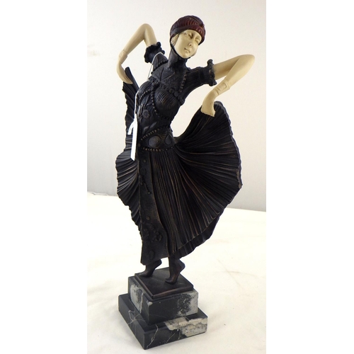 276 - A modern resin Art Deco style figure 33cm tall