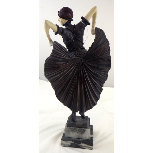 276 - A modern resin Art Deco style figure 33cm tall