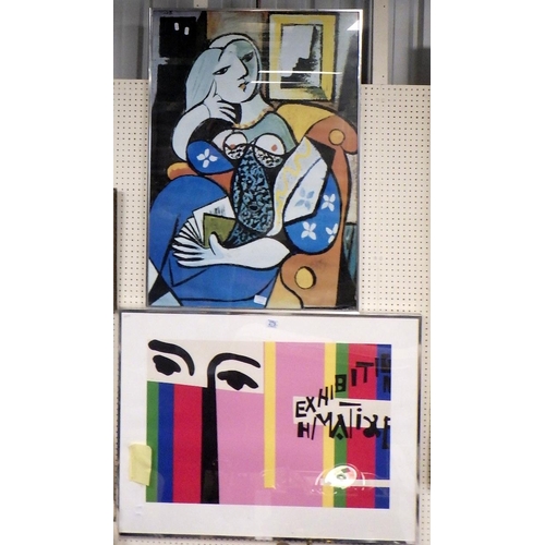 279 - A large Picasso print together with a large Matisse exhibition poster (2)