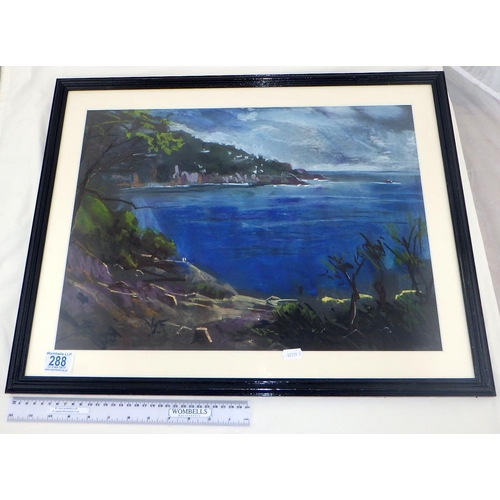 288 - Christopher John Assherton-Stones 1947-1999
Coastal Bay pastel 36 x 50cm