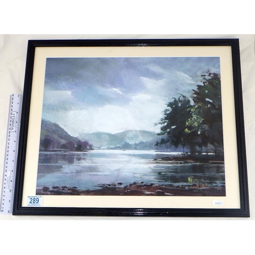 289 - Christopher John Assherton-Stones 1947-1999
Mountain lake scene pastel 36 x 44cm