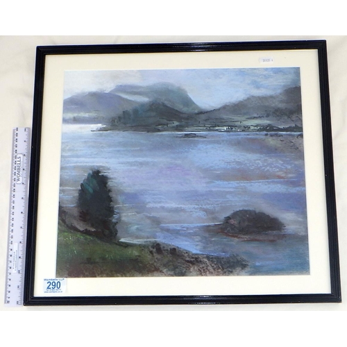 290 - Christopher John Assherton-Stones 1947-1999
lake scene pastel 36 x 41cm