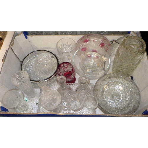 298 - Three boxes of misc glass ware (3)