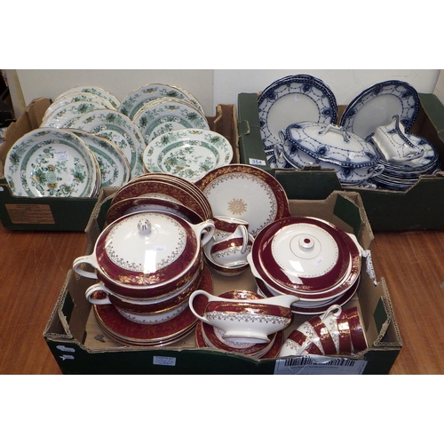 354 - Three boxes of misc ceramic table ware to inc Meakin, Schumann etc (3)