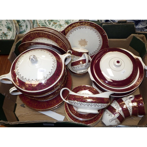 354 - Three boxes of misc ceramic table ware to inc Meakin, Schumann etc (3)