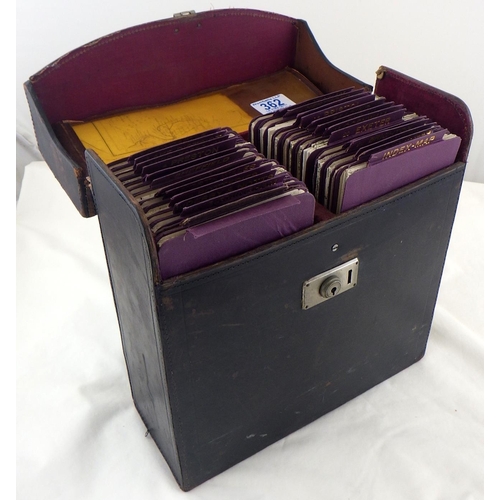 362 - A leather cased  set of 