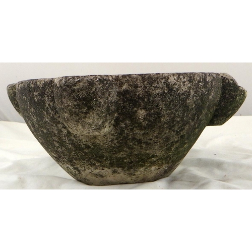 369 - A marble pestle 32cm wide 13cm high