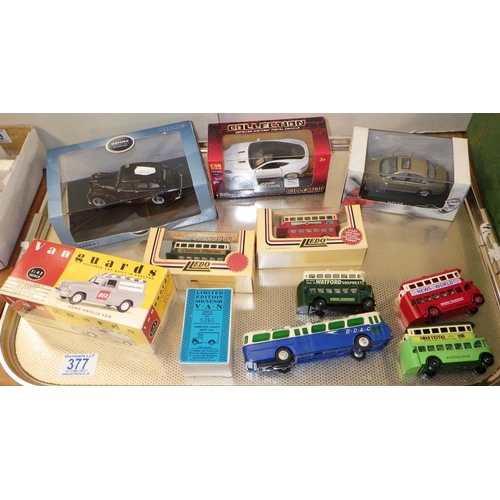 377 - A group of various die cast vehicles to inc Vanguards, Lledo etc