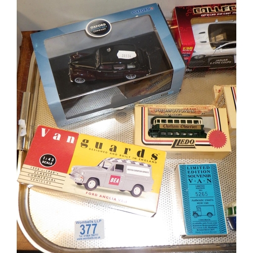 377 - A group of various die cast vehicles to inc Vanguards, Lledo etc