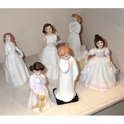 402 - A group of six small Royal Doulton figures 10-15cm