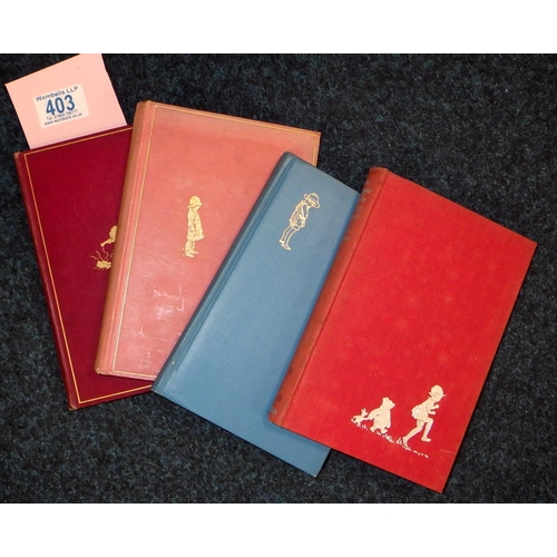 403 - Two AA Milne First Editions: 'Now we are Six' (1927) and 'The House at Pooh Corner' (1928), both lac... 