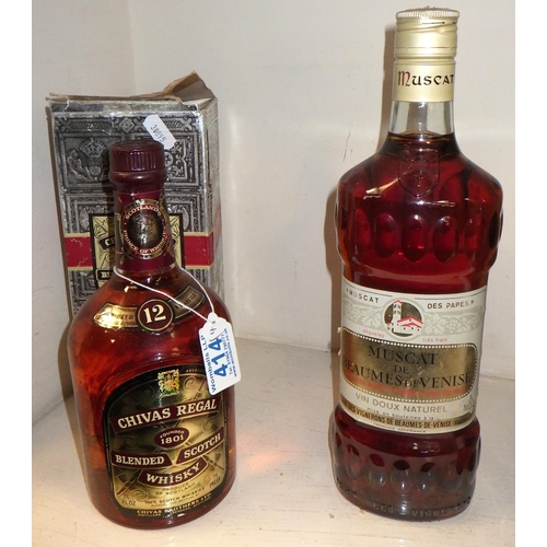 414 - A Chivas Regal blended Scotch whisky together with Muscat, Sherry & Drambuie (4)