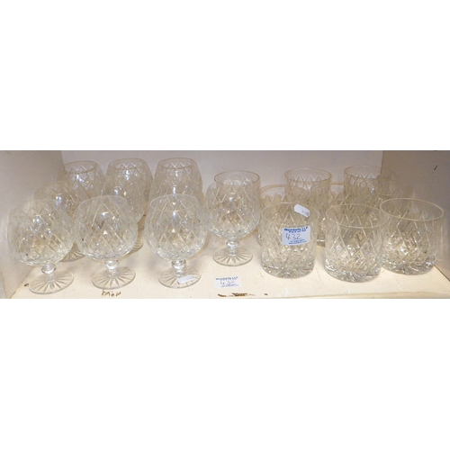 432 - A large qty of Tutbury crystal drinking glasses