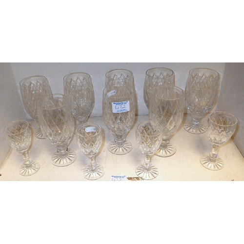 432 - A large qty of Tutbury crystal drinking glasses