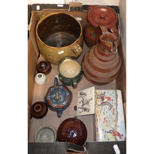 540 - Two boxes of misc Art Pottery etc