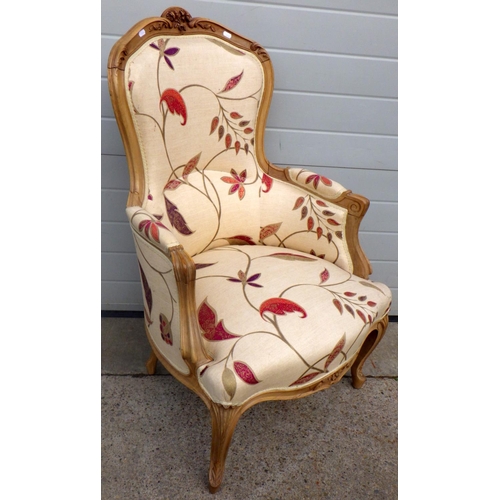 794 - A foliate patterned Victorian style chair