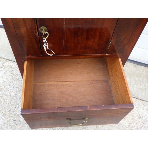 795 - A mahogany converted commode, 52cm wide