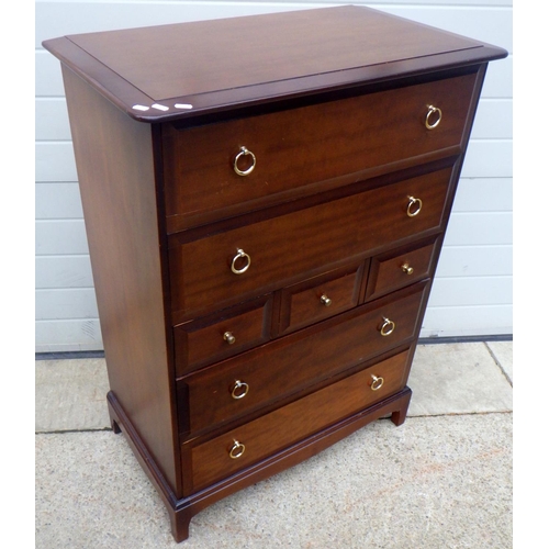 818 - A Stag Minstrel chest of drawers, crack to drawer front, 83cm wide