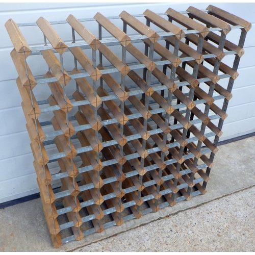 855 - A wine rack, 90cm x 80cm