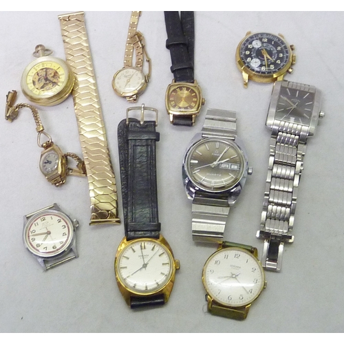 159 - A group of misc watches to incl a skeleton pocket watch marked 